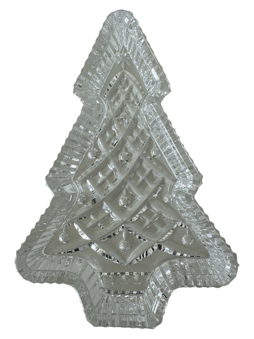 Waterford Crystal Figurine Christmas Tree Candy Dish Decorative Tray Retired